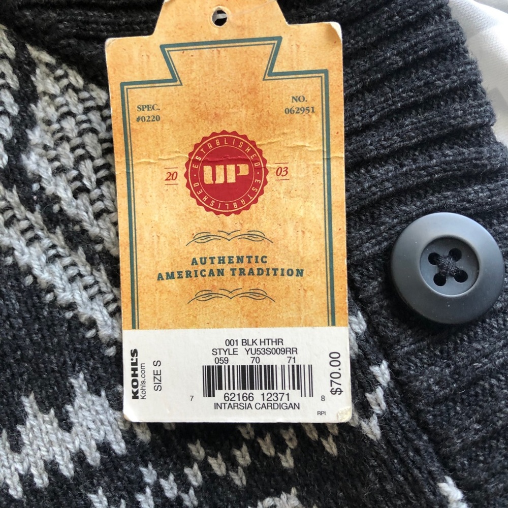 🎉HP!!🎉 Urban Pipeline black cardigan men’s sz S - Picture 6 of 6